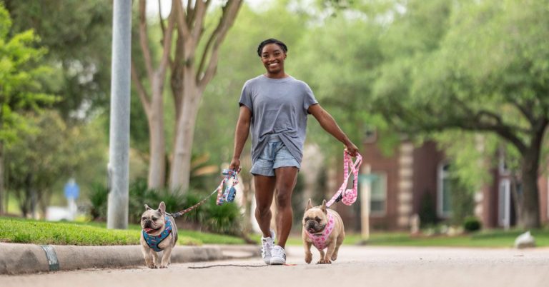Simone Biles Shares How Her French Bulldogs Support Her Mental Health